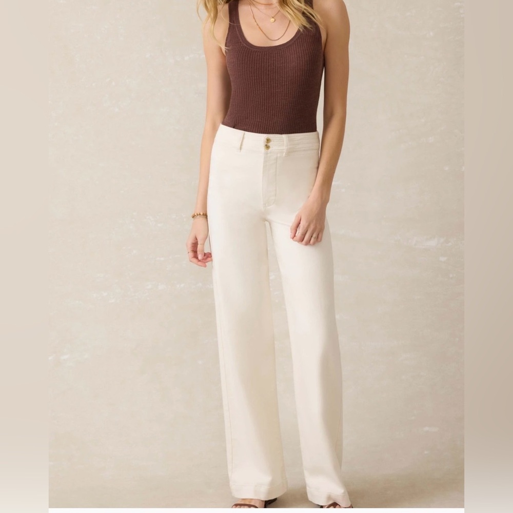 New Faherty Women’s Stretch Terry Harbor Pant Size: 31